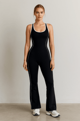 AURA – Hollow Back Yoga Jumpsuit - Black - VECTOR SPORTSWEAR