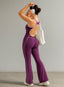 AURA – Hollow Back Yoga Jumpsuit - Dark Reddish Purple - VECTOR SPORTSWEAR