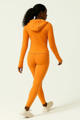 Athleia - SlimFit Zip Hoodie - Orange - VECTOR SPORTSWEAR