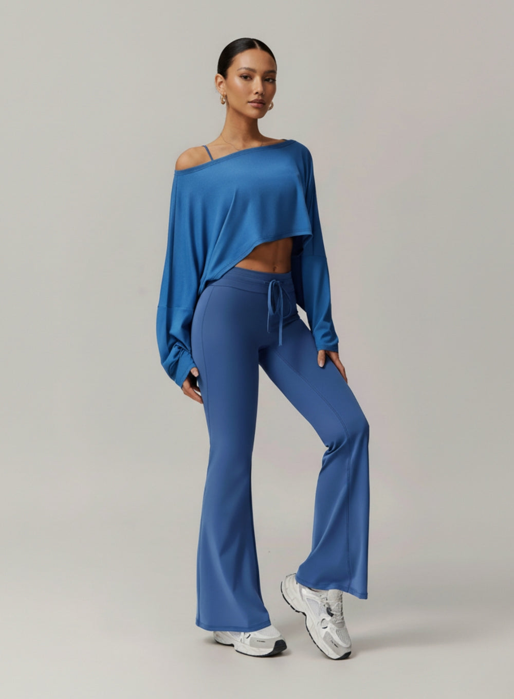 Batwing Long Sleeve Top - Night Sky Blue - VECTOR SPORTSWEAR