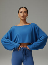 Batwing Long Sleeve Top - Night Sky Blue - VECTOR SPORTSWEAR
