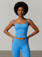 Brushed Square - Neck Tank - Dream Blue - VECTOR SPORTSWEAR