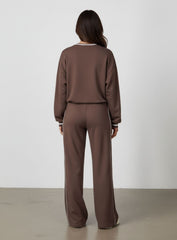 Casual Loose Fit Sweater - Dark Brown - VECTOR SPORTSWEAR