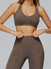 Women’s brushed seamless high-support sports bra with soft sculpt fit and ribbed underband | Vectorsportswear