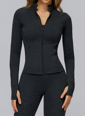 Women’s seamless brushed zip jacket with cloud-soft comfort, moisture-wicking fabric & contour fit. Perfect for gym & daily active lifestyle. Vectorsportswear