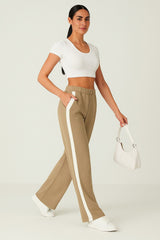 ComfiCore - Wide Leg Lounge Pant - Khaki - VECTOR SPORTSWEAR
