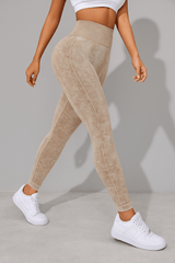 ContourFlex Sculpt Leggings – Stone Washed Beige - VECTOR SPORTSWEAR