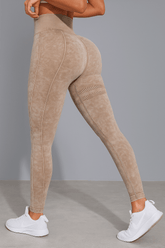 ContourFlex Sculpt Leggings – Stone Washed Beige - VECTOR SPORTSWEAR
