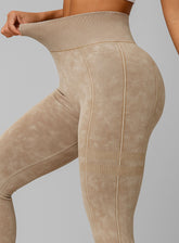 ContourFlex Sculpt Leggings – Stone Washed Beige - VECTOR SPORTSWEAR