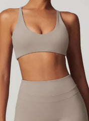 CoreFlow Sports Bra - Ivory Beige - VECTOR SPORTSWEAR
