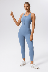 CoreSync™ Sleeveless Jumpsuit - Light Blue - VECTOR SPORTSWEAR