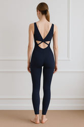 FLUX – Seamless Yoga Jumpsuit - Navy Blue - VECTOR SPORTSWEAR