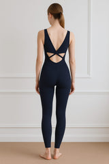 FLUX – Seamless Yoga Jumpsuit - Navy Blue - VECTOR SPORTSWEAR