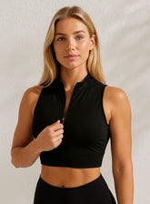 FlexAura BreezeZip Vest - Black - VECTOR SPORTSWEAR