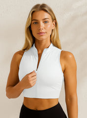FlexAura BreezeZip Vest - White - VECTOR SPORTSWEAR
