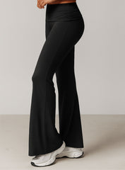 FlowRise - Ruched Waist Legging - Black - VECTOR SPORTSWEAR