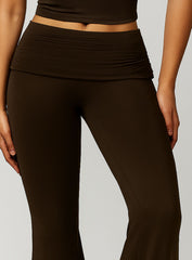 FlowRise - Ruched Waist Legging - Coffee Black - VECTOR SPORTSWEAR