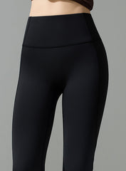 FlowRise - Split Flare Leggings - Black - VECTOR SPORTSWEAR