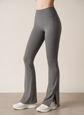 FlowRise - Split Flare Leggings - Iron Gray - VECTOR SPORTSWEAR