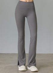 FlowRise - Split Flare Leggings - Iron Gray - VECTOR SPORTSWEAR