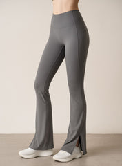 FlowRise - Split Flare Leggings - Iron Gray - VECTOR SPORTSWEAR