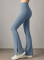 FlowRise - Split Flare Leggings - Lake Blue - VECTOR SPORTSWEAR