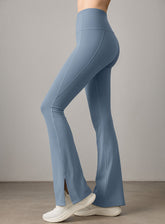 FlowRise - Split Flare Leggings - Lake Blue - VECTOR SPORTSWEAR