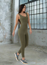 HERA - HYDRAFIT SEAMLESS JUMPSUIT - KHAKI - VECTOR SPORTSWEAR