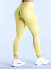 Nimbus Curve Leggings - Lemon Yellow - VECTOR SPORTSWEAR