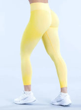 Nimbus Curve Leggings - Lemon Yellow - VECTOR SPORTSWEAR