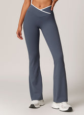 PowerCurve™ V - Cross Waist Legging Blue Gray - VECTOR SPORTSWEAR