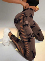 RIFT™ Tie-Dye Scrunch Leggings - Coffee Brown