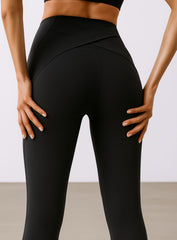 SculptCore Crossover Leggings - Black - VECTOR SPORTSWEAR