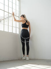 THRUD - Midnight Monochrome Legging - Black And White - VECTOR SPORTSWEAR