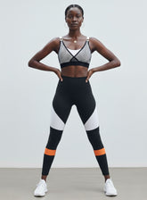 Performance Mesh Sports Bra - Black & White - VECTOR SPORTSWEAR