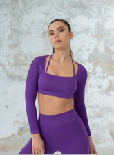 VESTA - HYDRAFIT RIBBED SEAMLESS LONG SLEEVES - PURPLE - VECTOR SPORTSWEAR