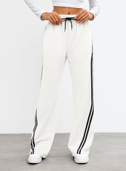 Streetwear Wide Leg Sweatpants - White - VECTOR SPORTSWEAR
