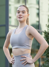 HERA - HELIX SPORTS BRA - GREY - VECTOR SPORTSWEAR