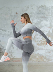 HERA - HYDRAFIT SEAMLESS LONG SLEEVES - SHADED GREY - VECTOR SPORTSWEAR
