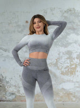HERA - HYDRAFIT SEAMLESS LONG SLEEVES - SHADED GREY - VECTOR SPORTSWEAR