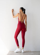 NORSE - YOGA JUMPSUIT - MAROON - VECTOR SPORTSWEAR