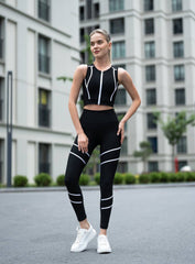 THRUD - FORM - FITTING LEGGING - BLACK AND WHITE - VECTOR SPORTSWEAR