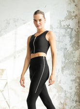 THRUD - ZIPFIT ACTIVE SLEEVELESS CROP TOP - BLACK - VECTOR SPORTSWEAR