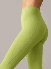 FlowRise - Split Flare Leggings - Fluorescent Green - VECTOR SPORTSWEAR
