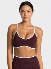 Athletica™ Leopard Sports Bra – Merlot