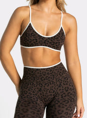 Athletica™ Leopard Sports Bra – Espresso