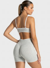 Athletica™ Leopard Sports Bra – Silver Gray