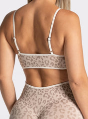 Athletica™ Leopard Sports Bra – Cream