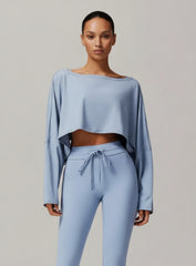 Batwing Long Sleeve Top - Gray Blue - VECTOR SPORTSWEAR