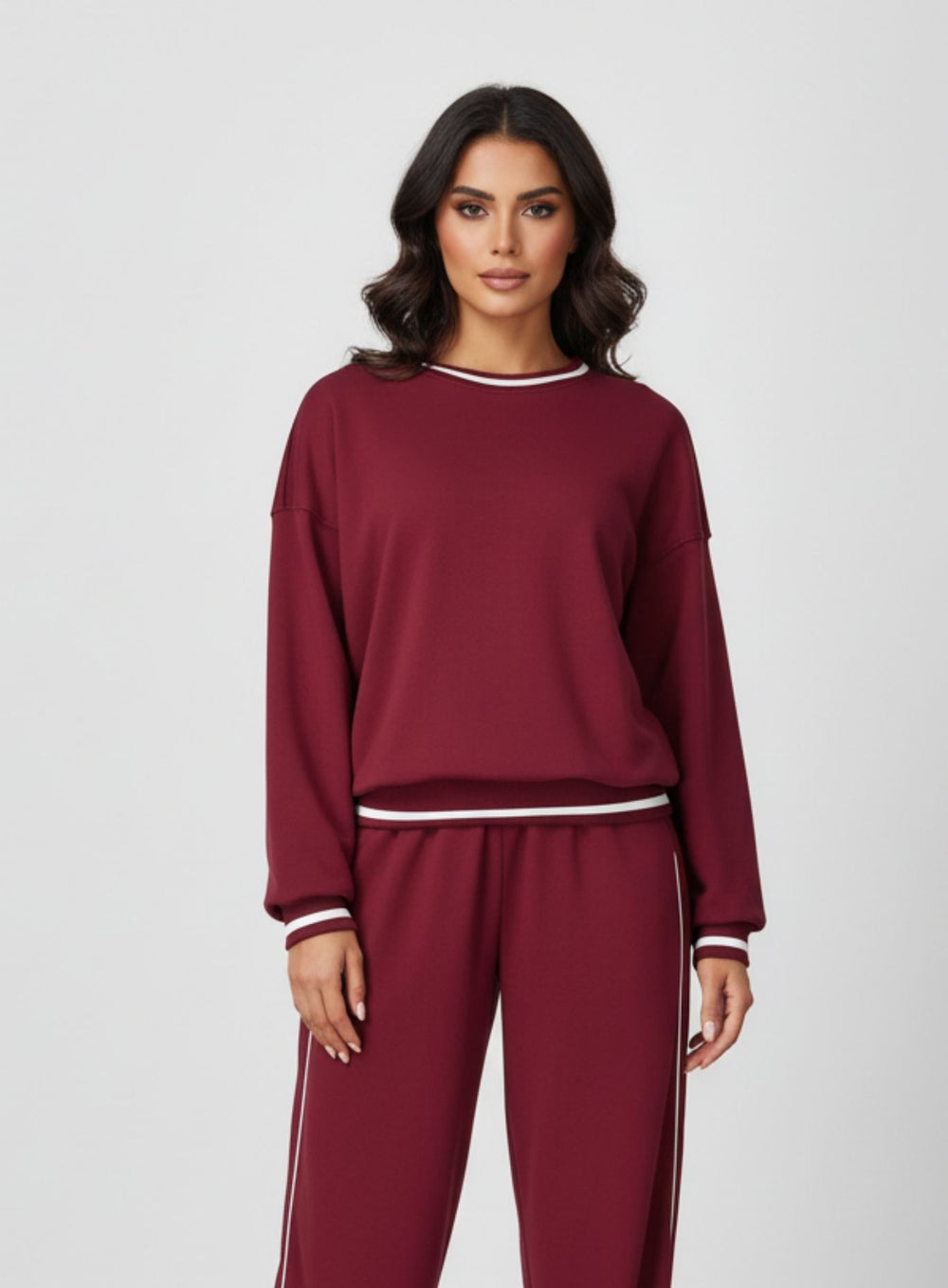 vector sportswear - Women’s casual loose fit sweater pullover